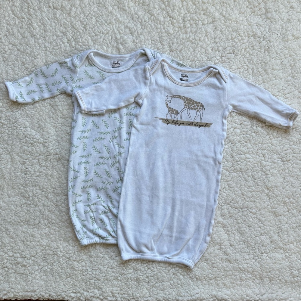 Touched by Nature Organic Cotton 2 pack Sleep Gowns
